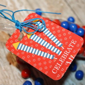 Fourth of July treat tags
