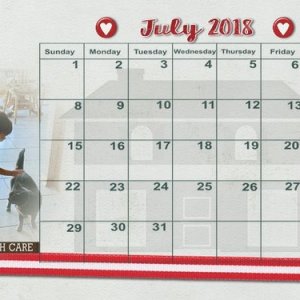 makeyesup 201807 Calendar