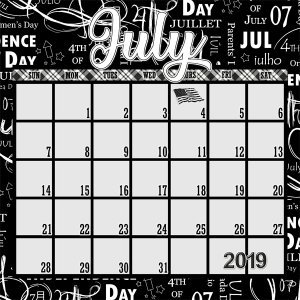 July 2018 (Becky's Calendar)