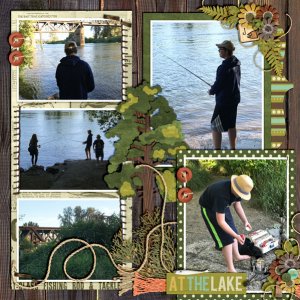 At the lake fishing