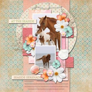 Template Challange#2 August -The supplied template + At the Seaside kit