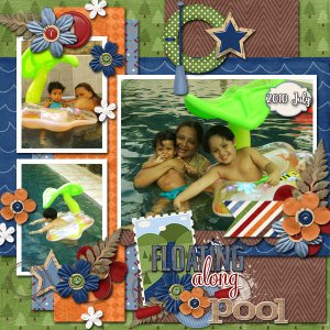Floating Along Pool