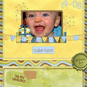Ciaran's 1st Birthday ~ Cake Face