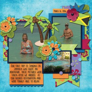Designer Spotlight Challange September- I used the kit Jamaica.  Template b
