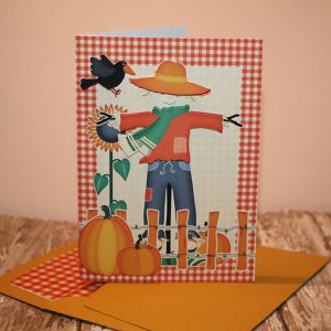 At The Pumpkin Patch card with matching envie