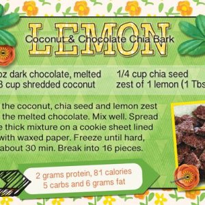 Lemon, Coconut + Chocolate Chia Bark