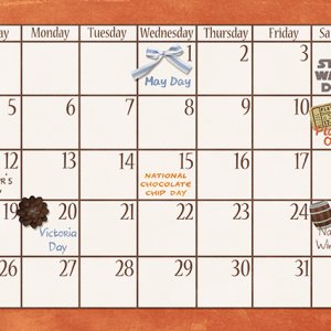 May 2019 Calendar Grid