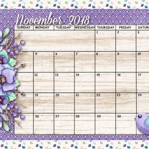 November 2018 Sum-Up Calendar