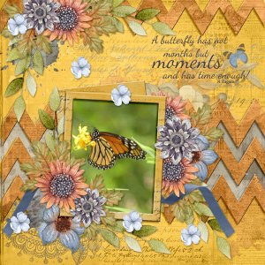 A butterfly lives not months by moments ...