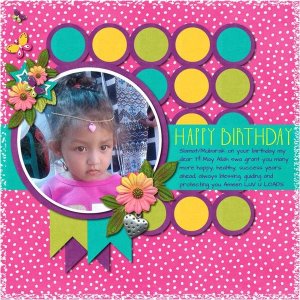 MixItUp Scraplift - Happy Birthday T
