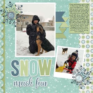 Chris and Easton in Snow