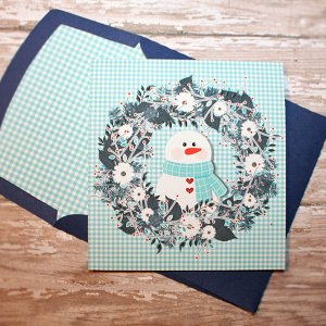 Holiday Wishes card with matching envie