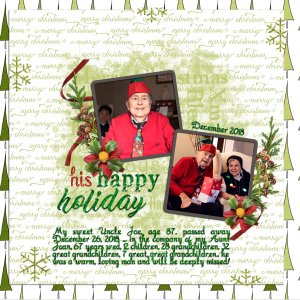 his "last" happy holiday