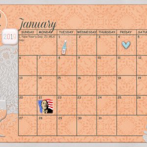 January 2019 Sum Up Calendar