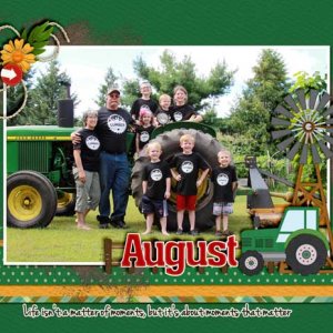 August Calendar Page