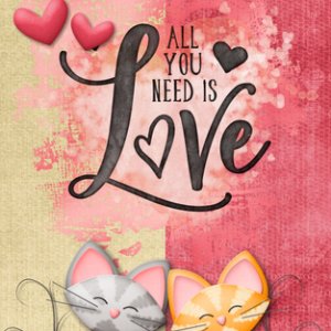 CARD Kitty Love Tall