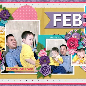 Hello February - double page