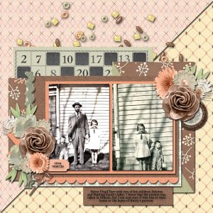 Daily Download Challange February- I used the kit and a template from Miss 