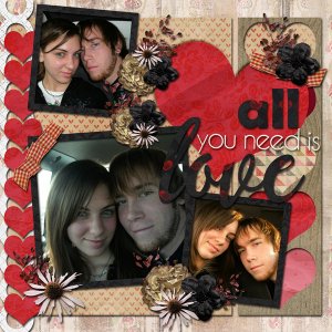 Template #1 Challange February- I used the template provided and Rustic Lov