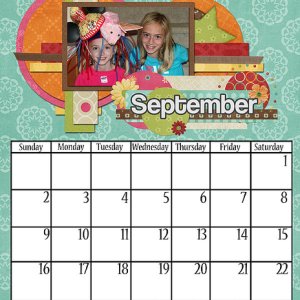Sept 2012 Wall Calendar