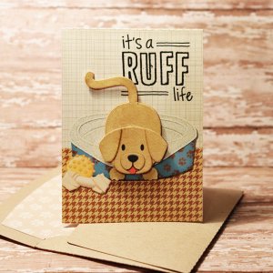It's A Ruff Live Card with matching envie