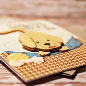 It's A Ruff Life card with matching envie