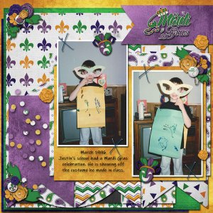 Color Challange March- I used a free template from Dear Friends. and HZ