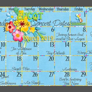 EPCOT Garden Rocks Concerts for March 2019