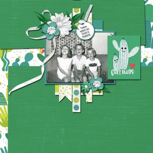 Mini Kit Challenge March-Used the supplied kit. Template by Blue Heart Scra