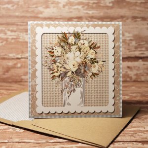 Farm House card with matching envie