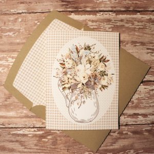Farm House card with matching envie