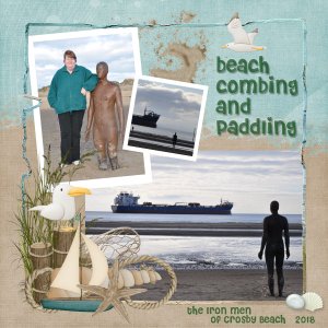 beach combing and paddling