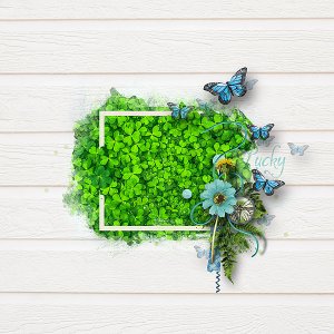 Clover Cluster White BG