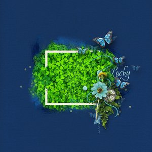 Clover cluster blue BG