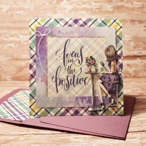 Focus On The Positive card with matching envie