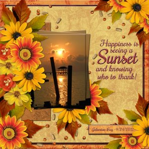 Happiness is seeing a Sunset and knowing who to thank!