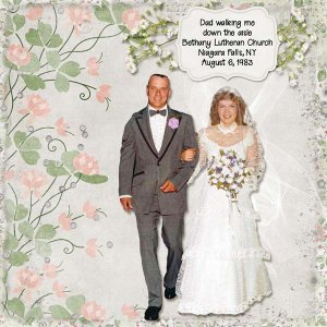 Our wedding day -Me and dad