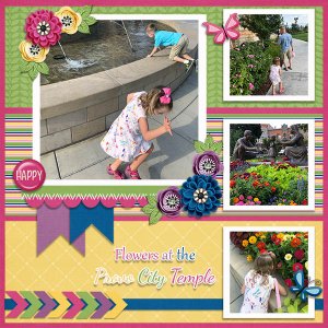 Flowers at the Provo  City Temple