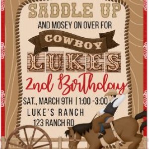 Rodeo Birthday Invite