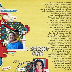 I scrap for: