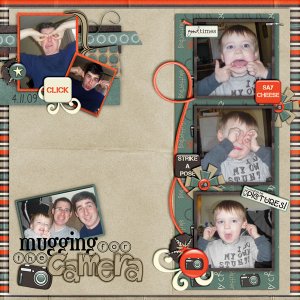 mugging for the camera!