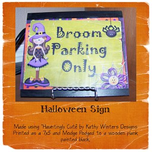 Broom Parking Sign Decor