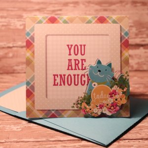 You Are Enough card with matching envie