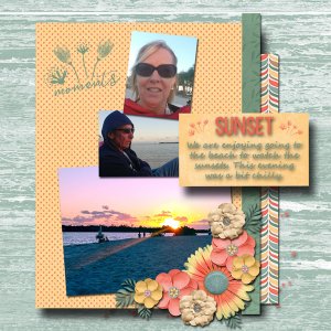 Brush Challenge April-I used a template by Blue Heart Scraps called Possibi
