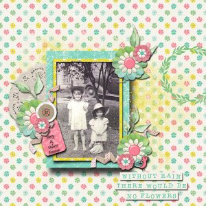 Connie Prince Challenge April-I used the provided kit and a free template.