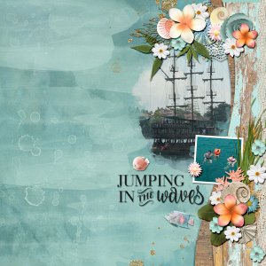jumping in the waves