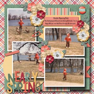 Ginger Scrap Reward Challenge April-I used the Nearly Spring Kit and a free