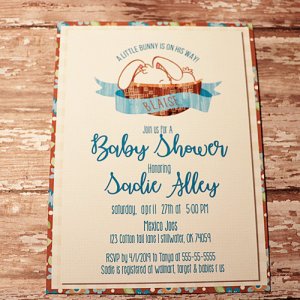 Little bunny Baby Shower Invite