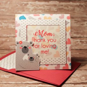 Mothers Day Card with Matching envie