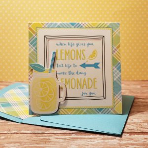 Lemonade card with matching envie